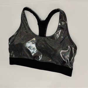 ZYIA Shimmering Silver Sports Bra